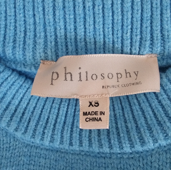 Philosophy Blue Sweater - Picture 2 of 6